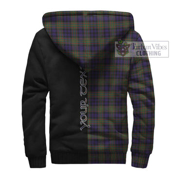 Clelland Tartan Sherpa Hoodie with Family Crest and Half Of Me Style - Tartan Vibes Clothing
