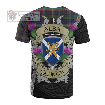 Clelland Tartan Family Crest Cotton T-shirt Lion Rampant Royal Thistle Shield Celtic Inspired - Tartan Vibes Clothing