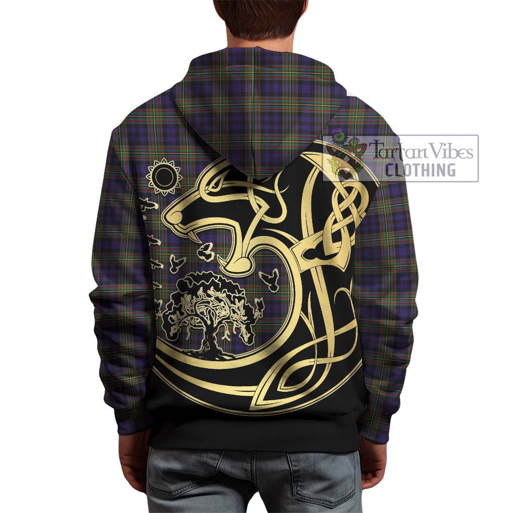 Clelland Tartan Hoodie with Family Crest Celtic Wolf Style - Tartan Vibes Clothing