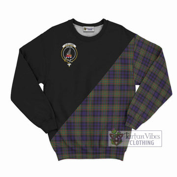 Clelland Tartan Sweatshirt with Family Crest and Military Logo Style - Tartan Vibes Clothing