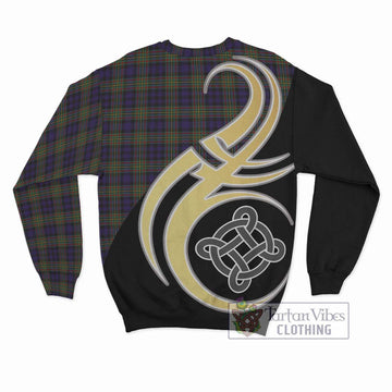 Clelland Tartan Sweatshirt with Family Crest and Celtic Symbol Style - Tartan Vibes Clothing
