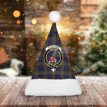 Clelland Tartan Christmas Santa Hats with Family Crest - Tartan Vibes Clothing