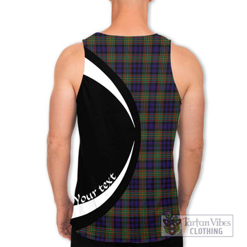 Clelland Tartan Men's Tank Top with Family Crest Circle Style - Tartan Vibes Clothing