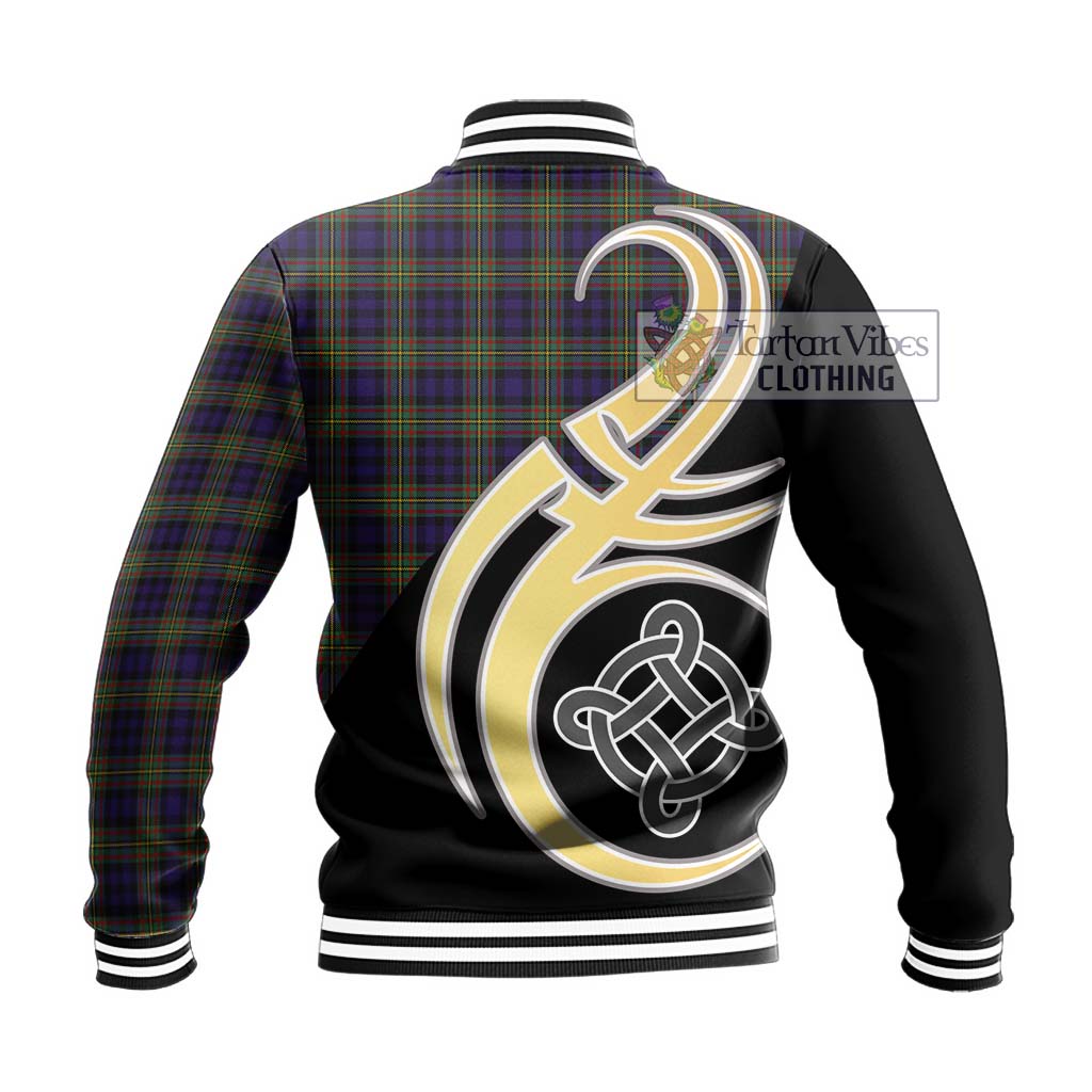 Clelland Tartan Baseball Jacket with Family Crest and Celtic Symbol Style - Tartan Vibes Clothing