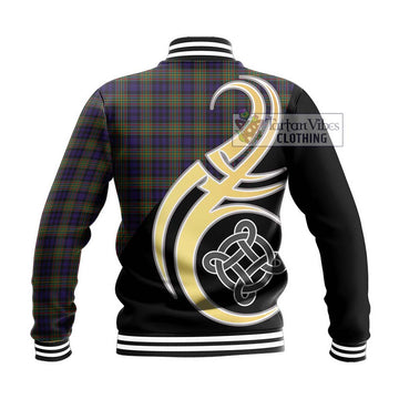 Clelland Tartan Baseball Jacket with Family Crest and Celtic Symbol Style - Tartan Vibes Clothing