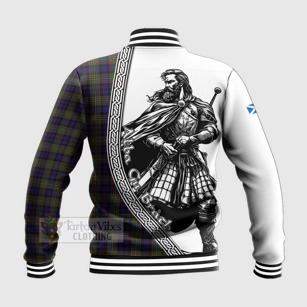 Clelland Tartan Clan Crest Baseball Jacket with Highlander Warrior Celtic Style - Tartan Vibes Clothing