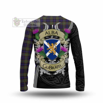 Clelland Tartan Family Crest Long Sleeve T-Shirt Lion Rampant Royal Thistle Shield Celtic Inspired - Tartan Vibes Clothing