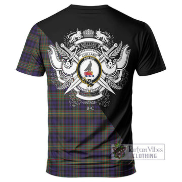 Clelland Tartan T-Shirt with Family Crest and Military Logo Style - Tartan Vibes Clothing