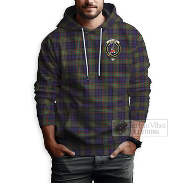 Clelland Tartan Hoodie with Family Crest Celtic Skull Style - Tartan Vibes Clothing