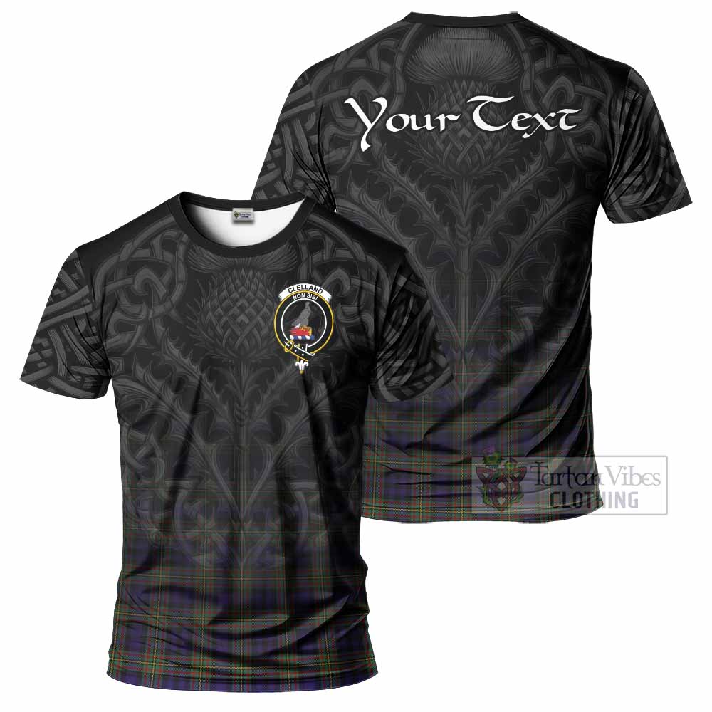 Clelland Tartan T-Shirt with Family Crest Celtic Thistle Vibes - Tartan Vibes Clothing