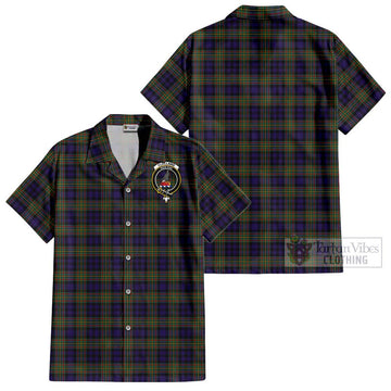 Clelland Tartan Cotton Hawaiian Shirt with Family Crest - Tartan Vibes Clothing