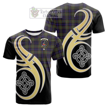 Clelland Tartan Cotton T-shirt with Family Crest and Celtic Symbol Style Kid's Shirt - Tartan Vibes Clothing
