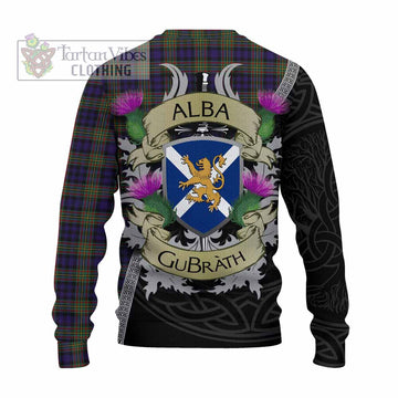 Clelland Tartan Family Crest Knitted Sweater Lion Rampant Royal Thistle Shield Celtic Inspired - Tartan Vibes Clothing
