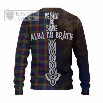 Clelland Tartan Family Crest Knitted Sweater Alba Gu Brath Be Brave Lion Ancient Style