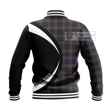 Clelland Tartan Baseball Jacket with Family Crest Circle Style - Tartan Vibes Clothing