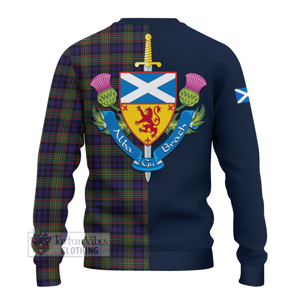 Clelland Tartan Ugly Sweater Alba with Scottish Lion Royal Arm Half Style - Tartan Vibes Clothing