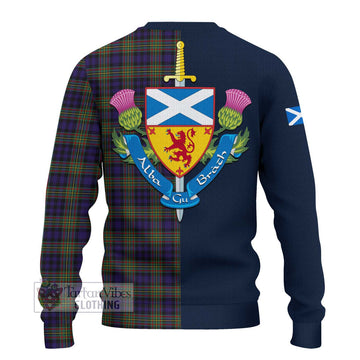Clelland Tartan Ugly Sweater Alba with Scottish Lion Royal Arm Half Style - Tartan Vibes Clothing