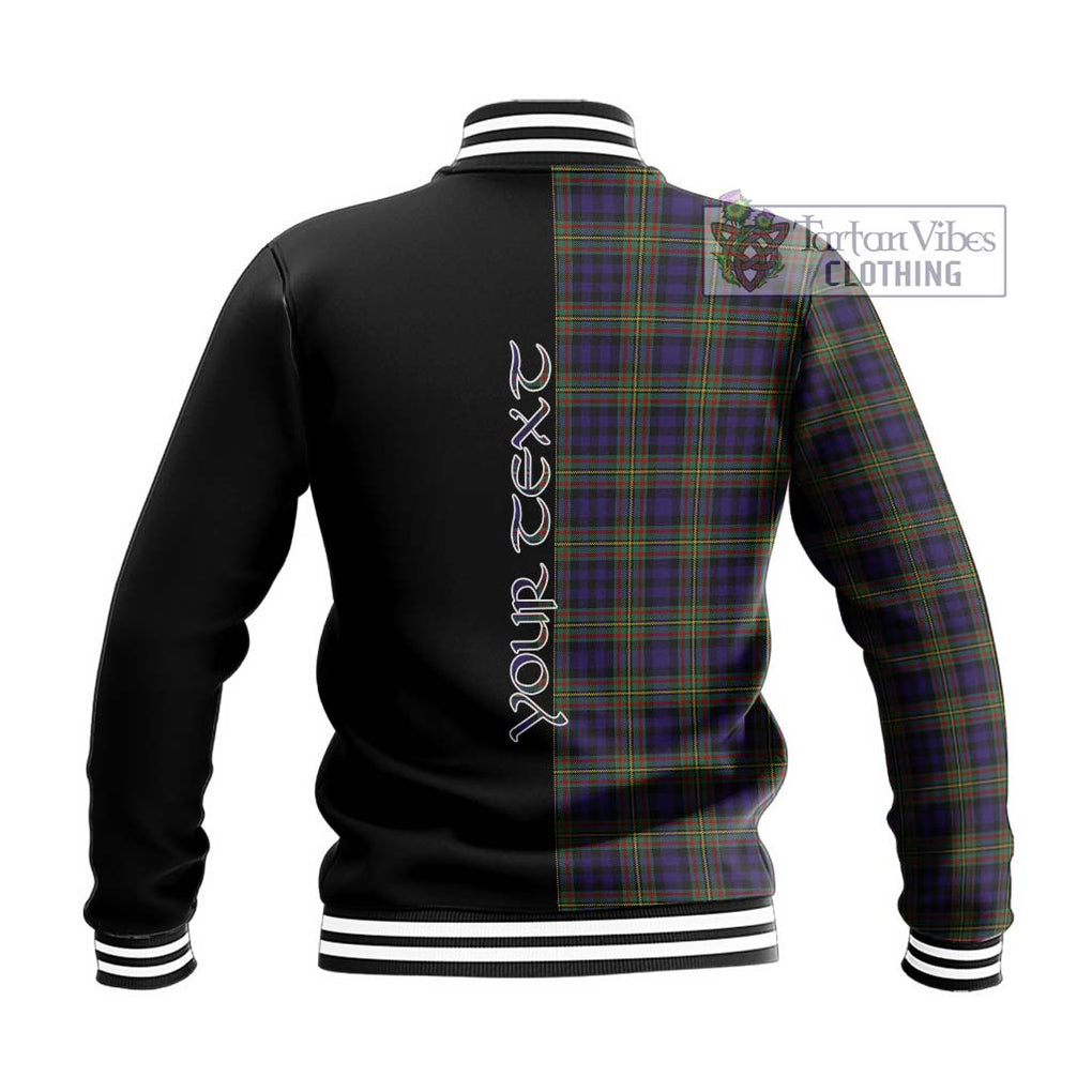 Clelland Tartan Baseball Jacket with Family Crest and Half Of Me Style - Tartan Vibes Clothing