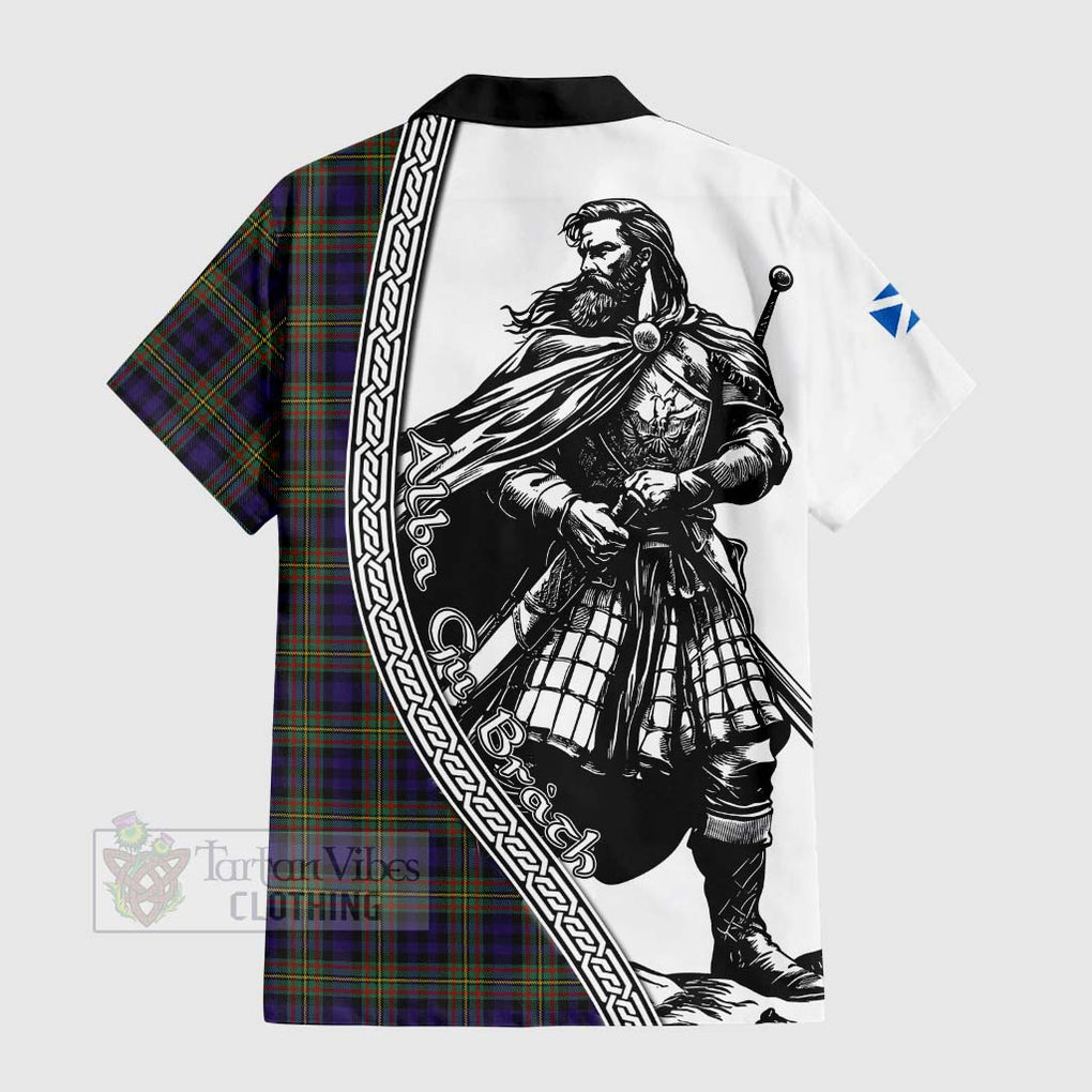 Clelland Tartan Clan Crest Hawaiian Shirt with Highlander Warrior Celtic Style - Tartan Vibes Clothing
