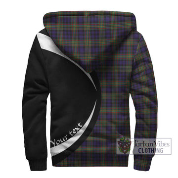 Clelland Tartan Sherpa Hoodie with Family Crest Circle Style - Tartan Vibes Clothing