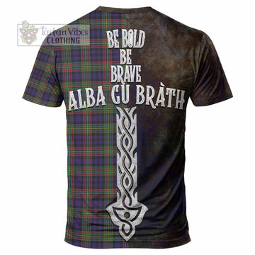 Clelland Tartan Family Crest T-Shirt Alba Gu Brath Be Brave Lion Ancient Style