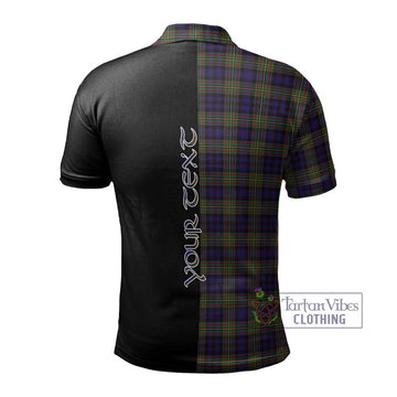 Clelland Tartan Polo Shirt with Family Crest and Half Of Me Style - Tartan Vibes Clothing