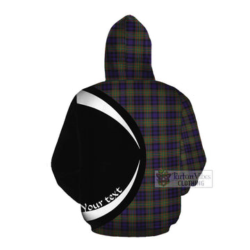 Clelland Tartan Cotton Hoodie with Family Crest Circle Style Pullover Hoodie - Tartan Vibes Clothing