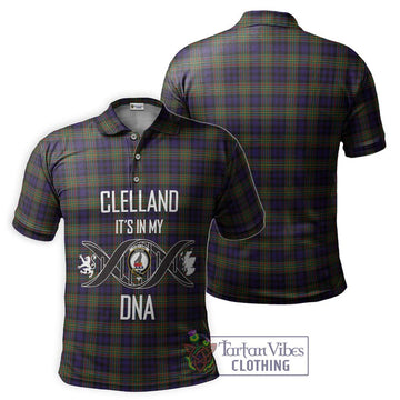 Clelland Tartan Polo Shirt with Family Crest DNA In Me Style - Tartan Vibes Clothing