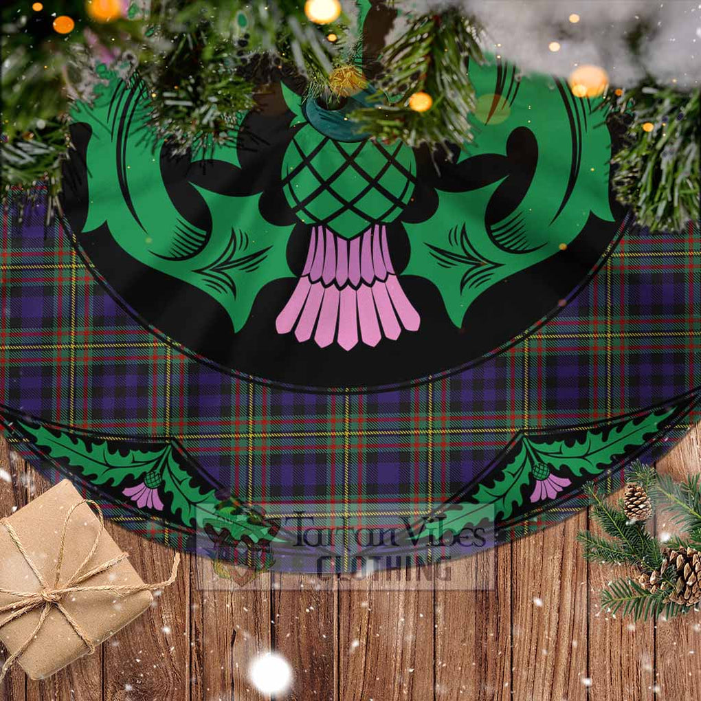 Clelland Tartan Christmas Tree Skirt Scottish Thistle Style - Tartan Vibes Clothing