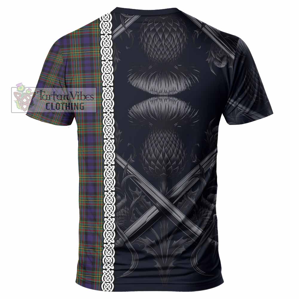Clelland Tartan T-Shirt with Family Crest Cross Sword Thistle Celtic Vibes - Tartan Vibes Clothing