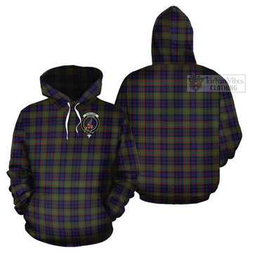 Clelland Tartan Cotton Hoodie with Family Crest - Tartan Vibes Clothing
