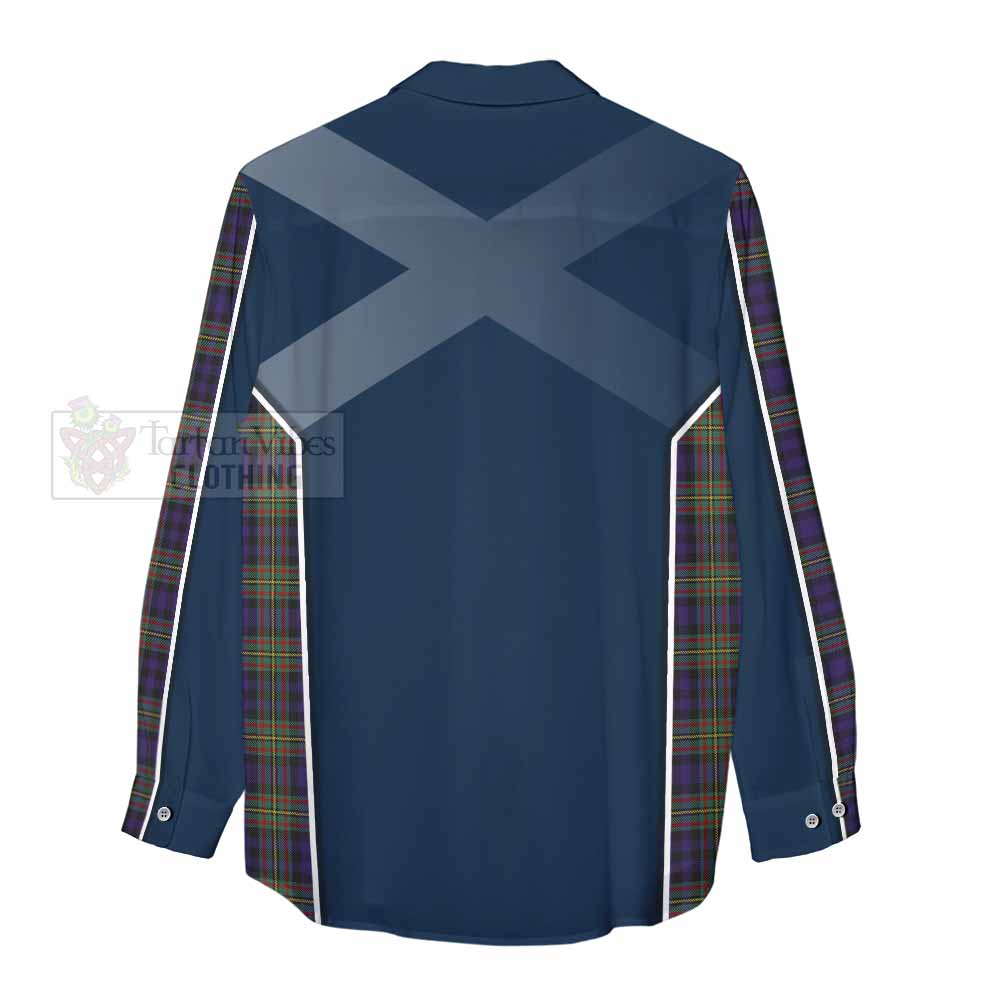 Tartan Vibes Clothing Clelland Tartan Women's Casual Shirt with Family Crest and Lion Rampant Vibes Sport Style