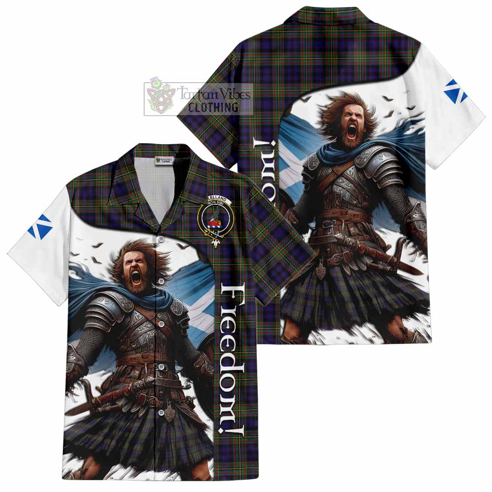 Clelland Crest Tartan Hawaiian Shirt Inspired by the Freedom of Scottish Warrior - Tartan Vibes Clothing