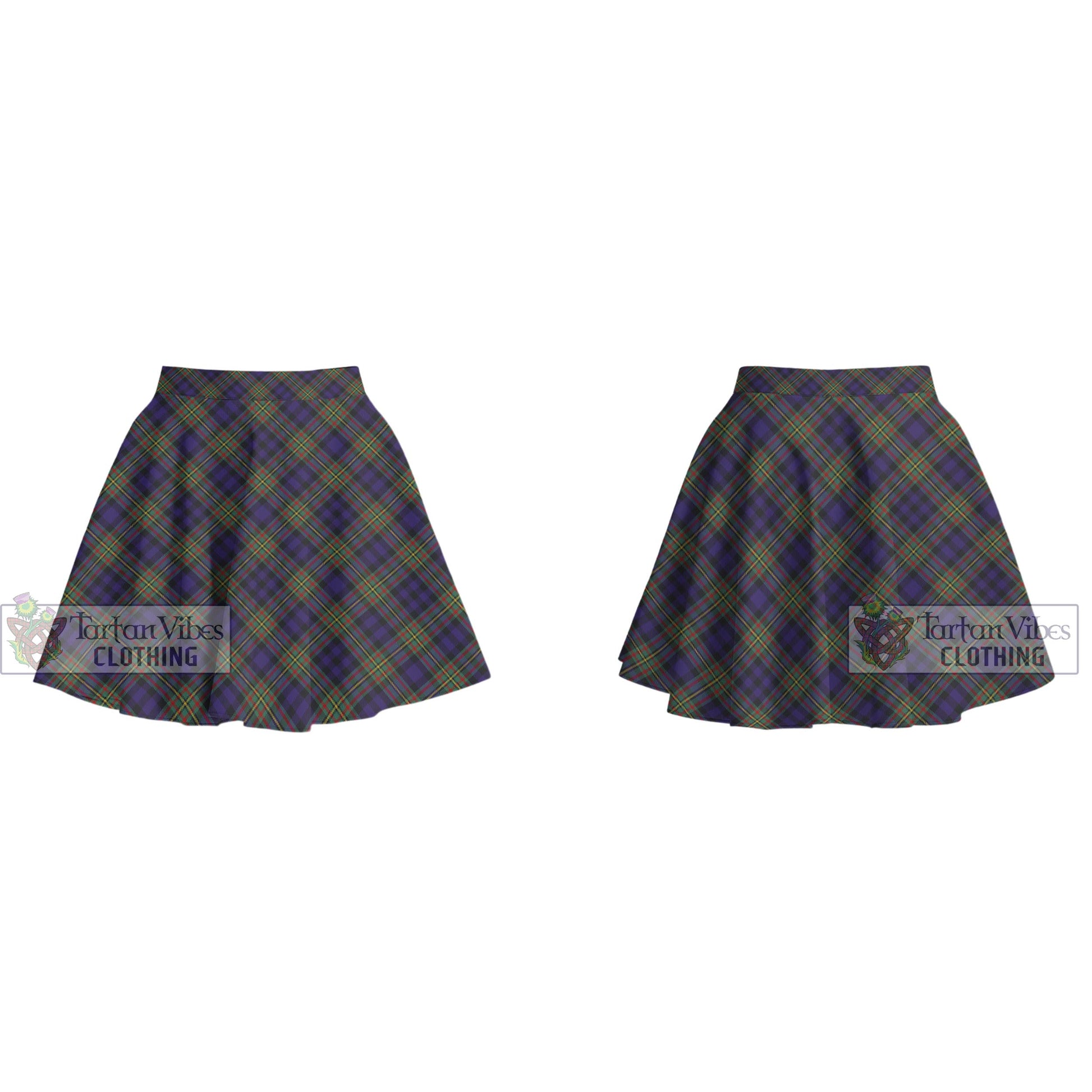 Tartan Vibes Clothing Clelland Tartan Women's Plated Mini Skirt