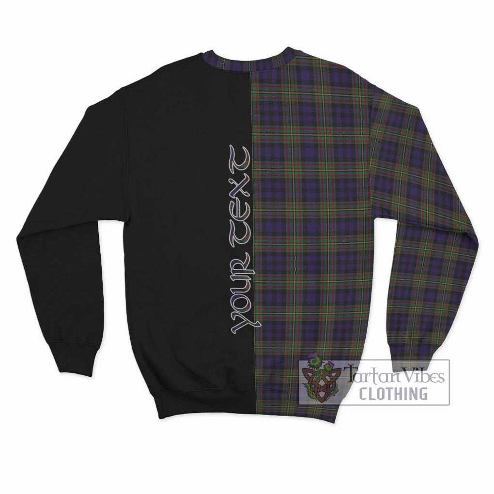 Clelland Tartan Sweatshirt with Family Crest and Half Of Me Style - Tartan Vibes Clothing