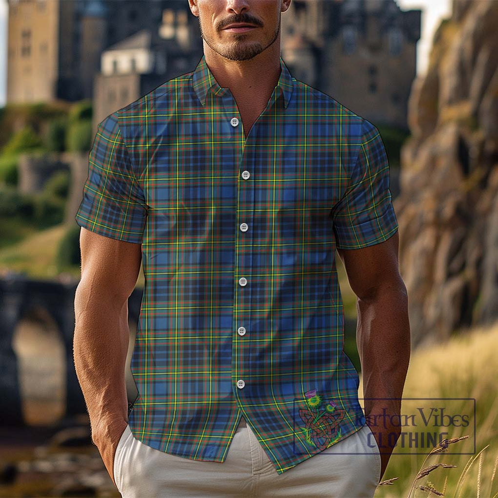 Clelland Ancient Tartan Cotton Hawaiian Shirt Kid - Tartan Vibes Clothing