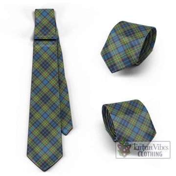 Clelland Ancient Tartan Classic Necktie Cross Style Necktie One Size - Tartan Vibes Clothing