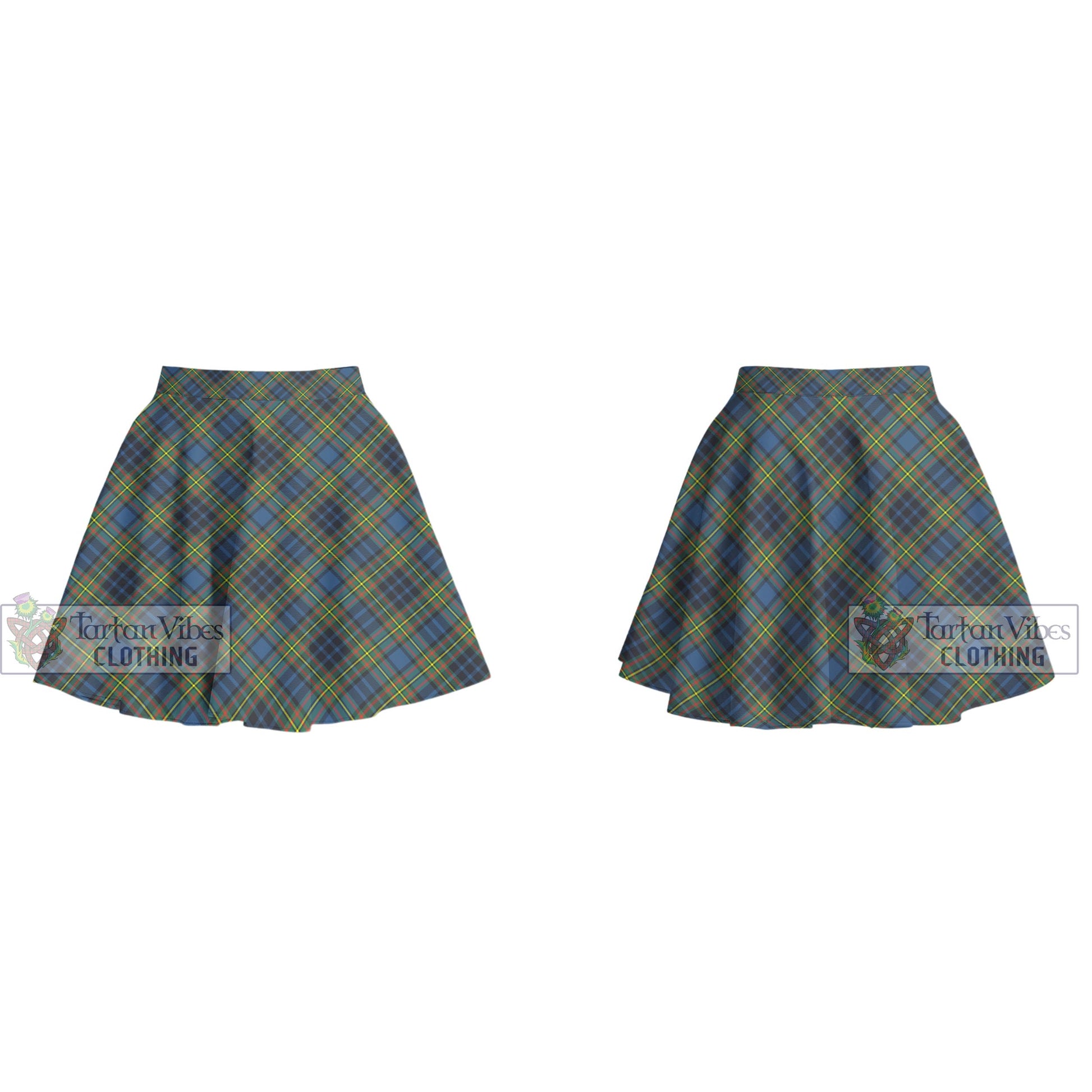 Tartan Vibes Clothing Clelland Ancient Tartan Women's Plated Mini Skirt
