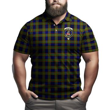 Clelland Modern Tartan Men's Polo Shirt with Family Crest