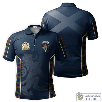 Clelland Modern Tartan Men's Polo Shirt with Family Crest and Lion Rampant Vibes Sport Style
