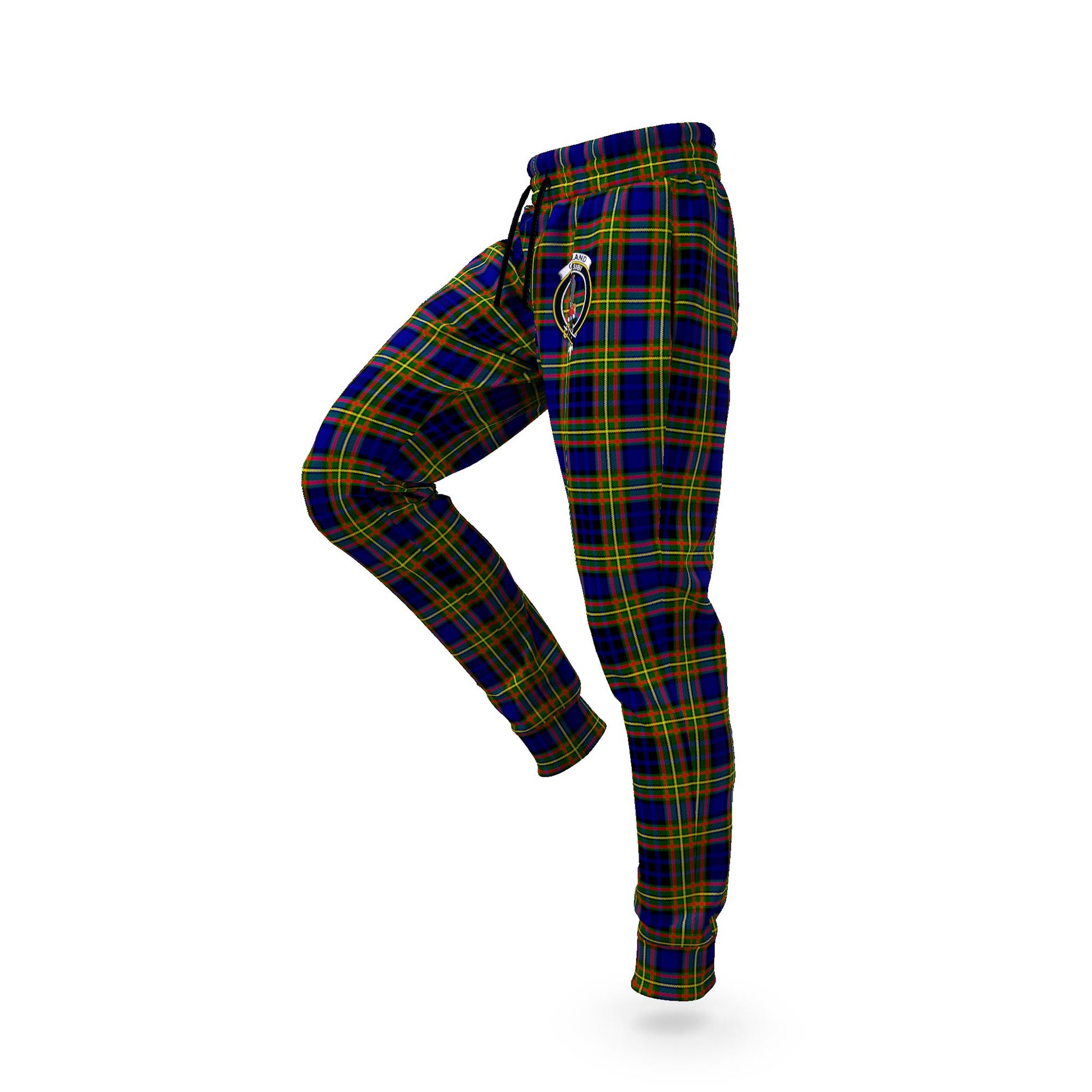Clelland Modern Tartan Joggers Pants with Family Crest S - Tartan Vibes Clothing