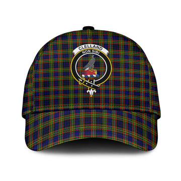 Clelland Modern Tartan Classic Cap with Family Crest