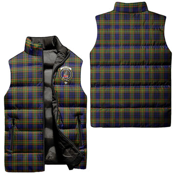 Clelland Modern Tartan Sleeveless Puffer Jacket with Family Crest