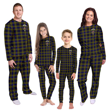Clelland Modern Tartan Pajamas Family Set with Family Crest