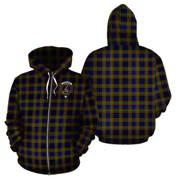 Clelland Modern Tartan Hoodie with Family Crest