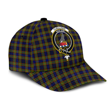 Clelland Modern Tartan Classic Cap with Family Crest