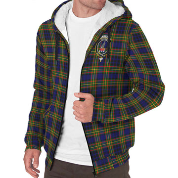 Clelland Modern Tartan Sherpa Hoodie with Family Crest