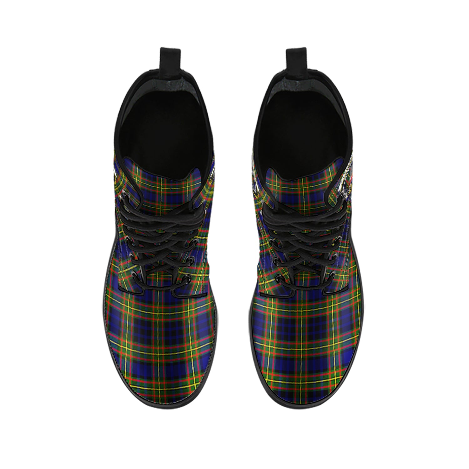 clelland-modern-tartan-leather-boots-with-family-crest