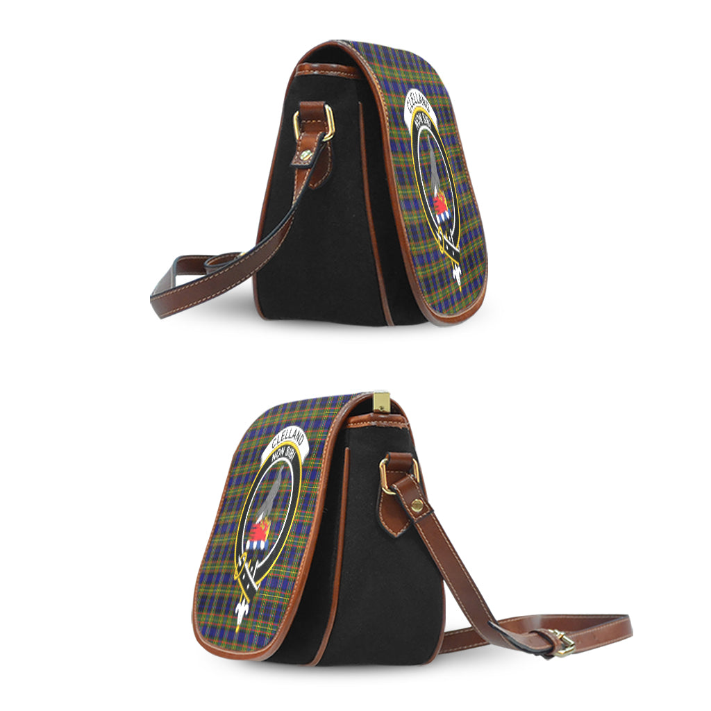 clelland-modern-tartan-saddle-bag-with-family-crest