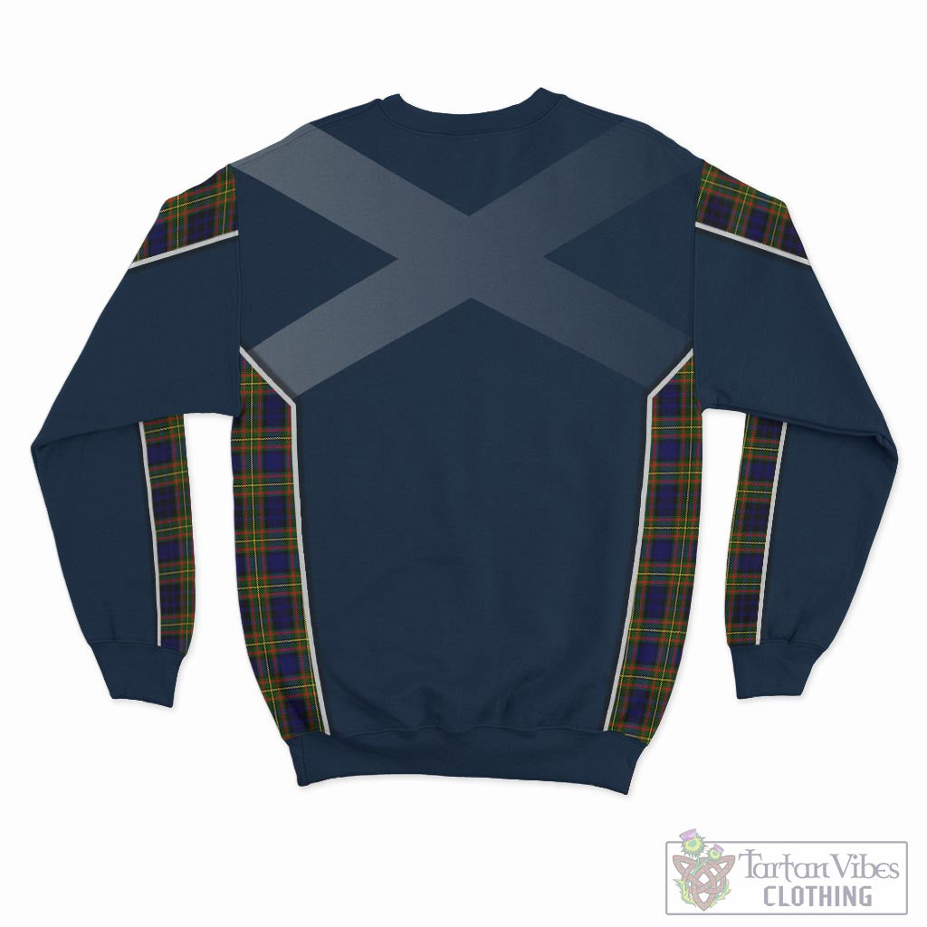 Tartan Vibes Clothing Clelland Modern Tartan Sweatshirt with Family Crest and Scottish Thistle Vibes Sport Style